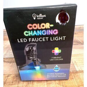 Brilliant Ideas Color Changing LED Faucet Light  7 Vibrant Colors Hydro Powered
